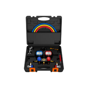 KIT DE MANIFOLD DIGITAL + MANGUEIRAS + VÁLVULAS + CHAVES + MALETA.
